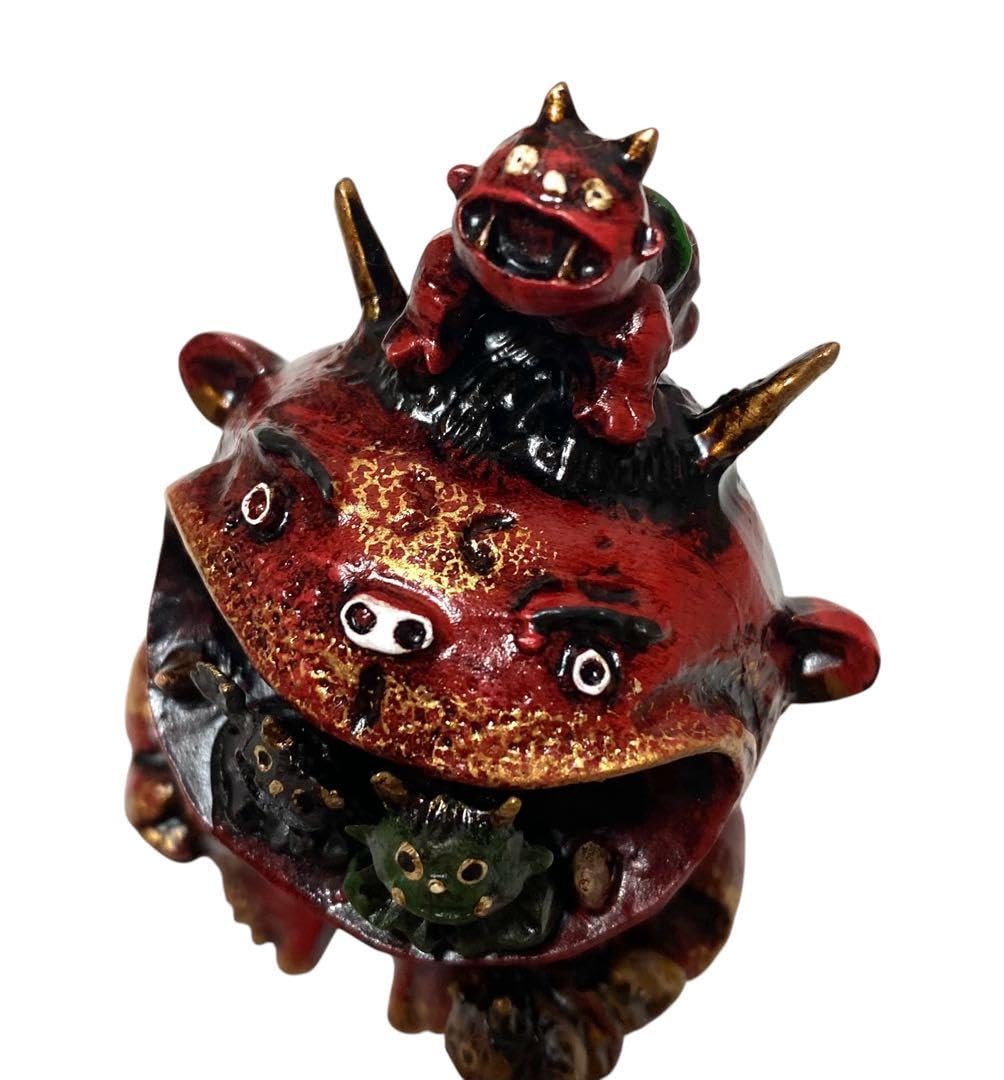 Amazon.co.jp: 赤鬼 鬼がいっぱい幸福鬼 魔除け厄除け 節分 置物